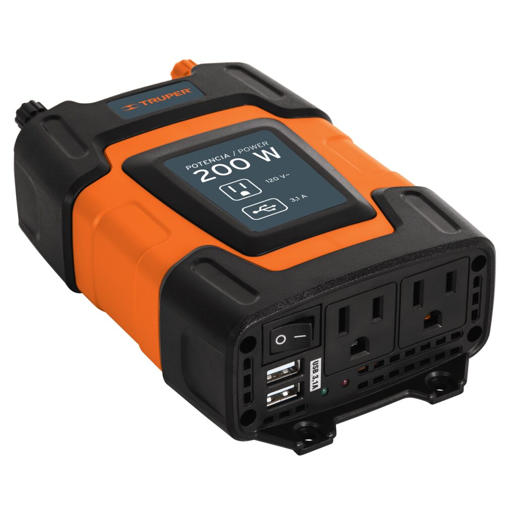 Inversor de Corriente para Vehículos con Puertos USB TRUPER®