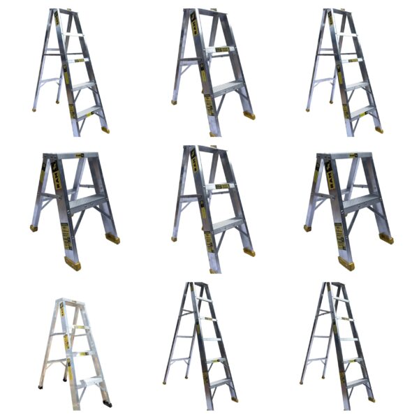 Escalera Tipo Tijera en Aluminio RAM® - Tipo1 Tapa en Aluminio